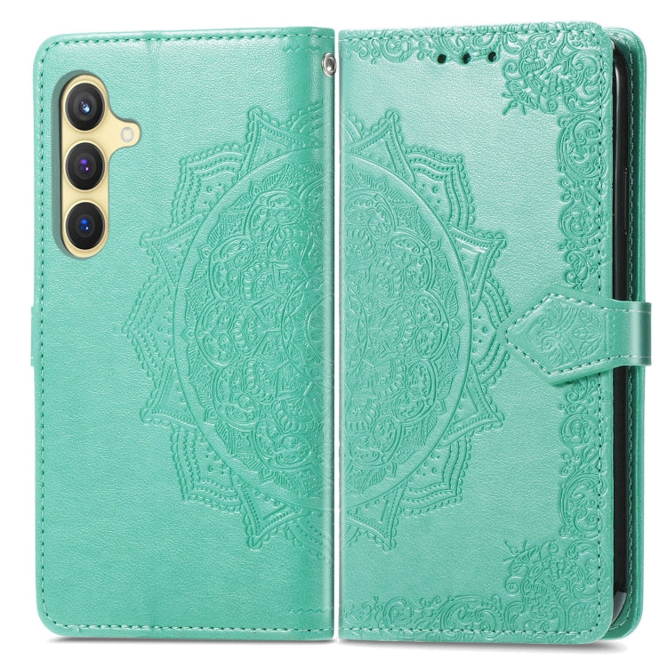 For Samsung Galaxy S25+ 5G Mandala Flower Embossed Leather Phone Case