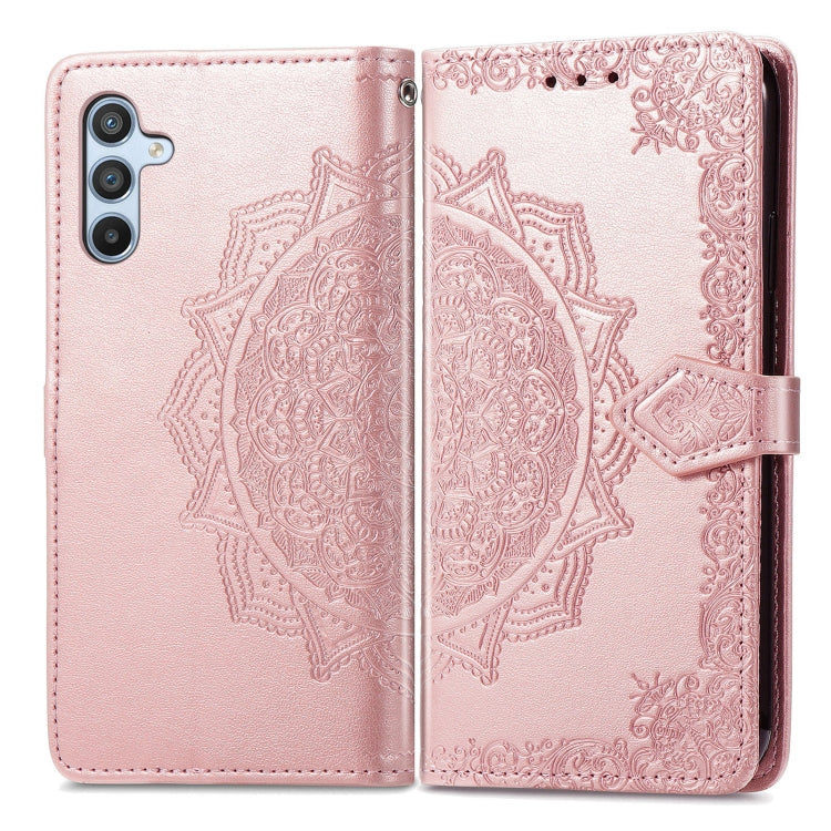 For Samsung Galaxy A56 5G Mandala Flower Embossed Leather Phone Case