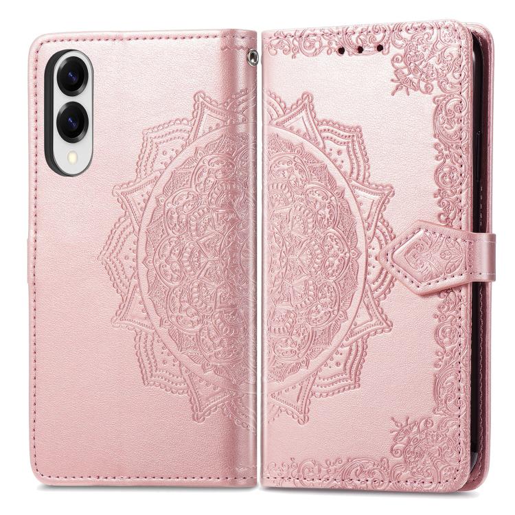 For Samsung Galaxy S25 Edge 5G Mandala Flower Embossed Leather Phone Case