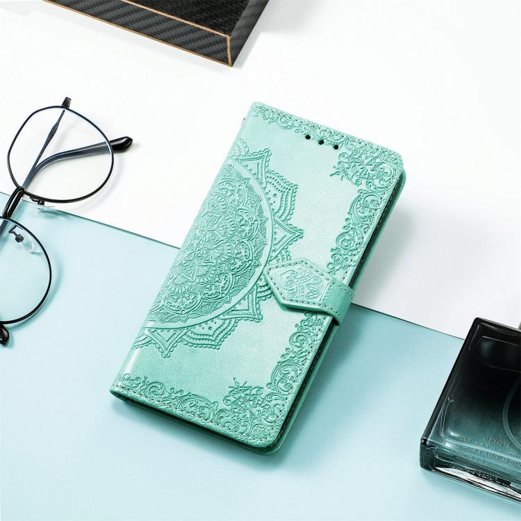 For Samsung Galaxy S25 Edge 5G Mandala Flower Embossed Leather Phone Case