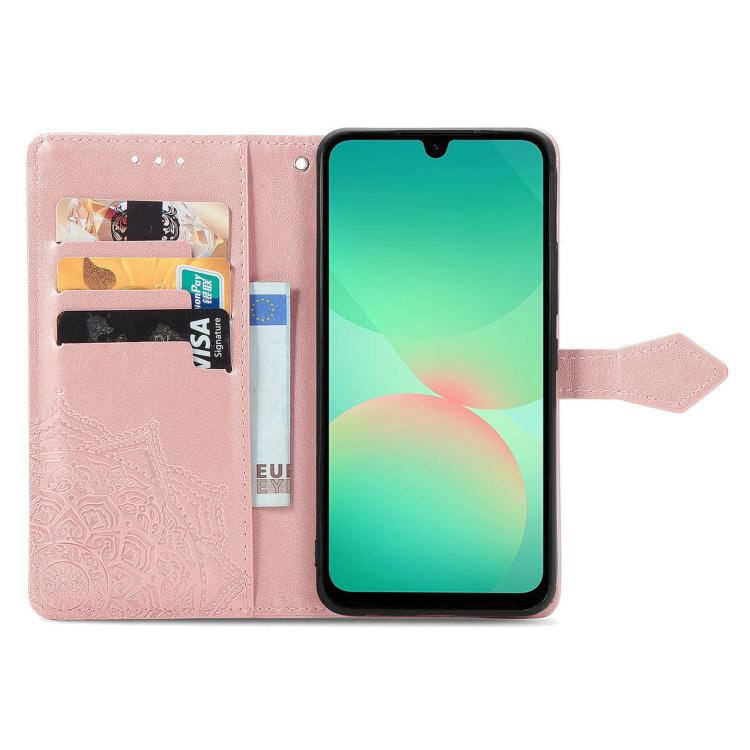 For Samsung Galaxy A26 Mandala Flower Embossed Leather Phone Case