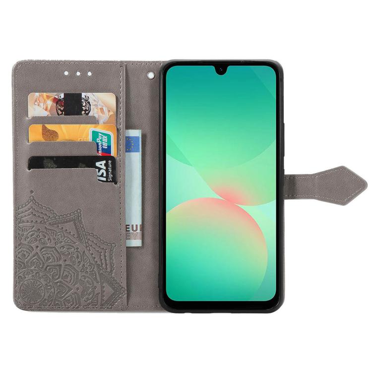 For Samsung Galaxy A26 Mandala Flower Embossed Leather Phone Case