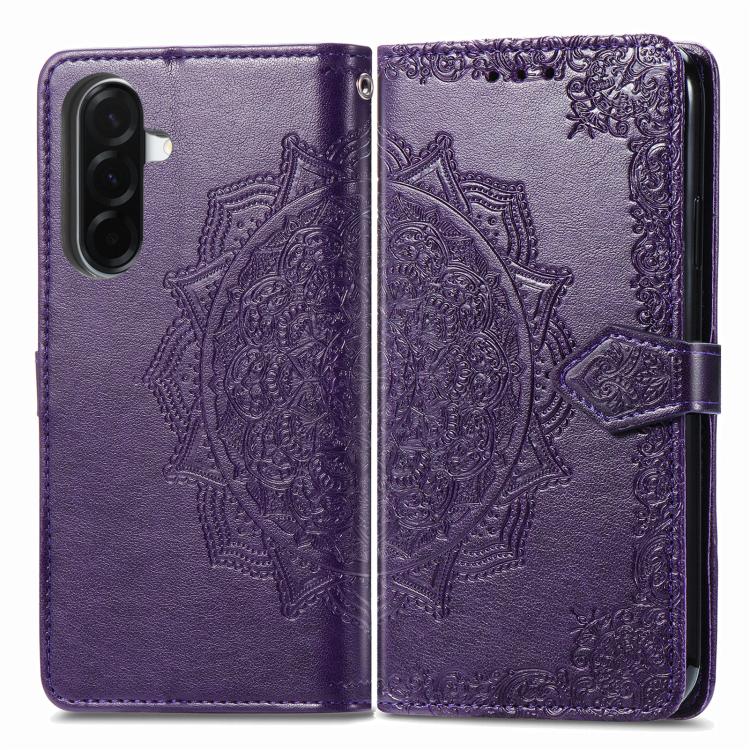 For Samsung Galaxy A37 5G Mandala Flower Embossed Leather Phone Case