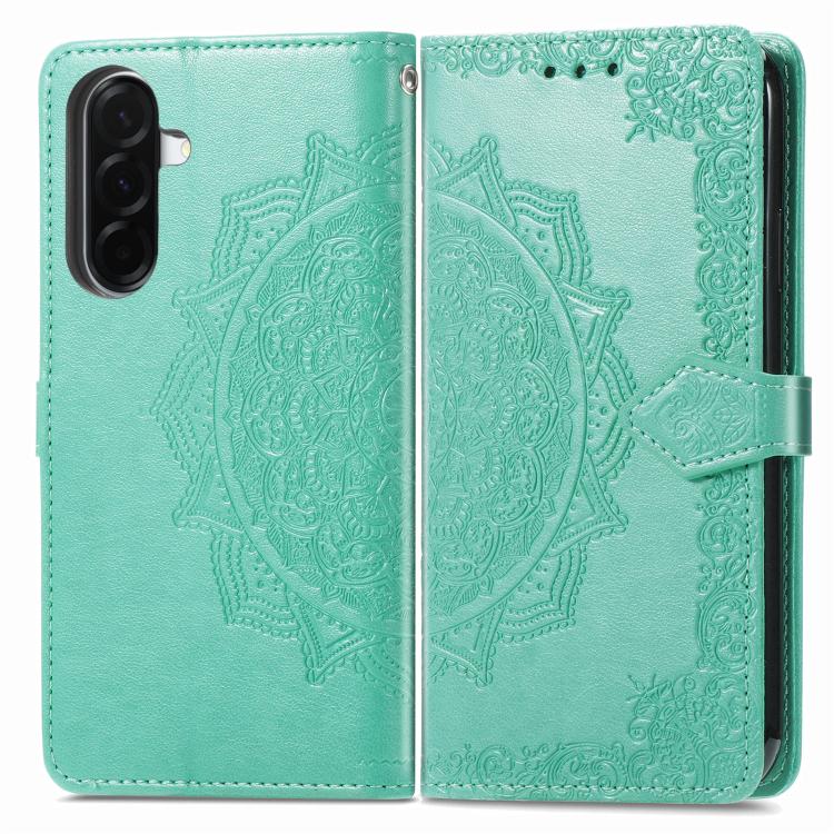 For Samsung Galaxy A57 5G Mandala Flower Embossed Leather Phone Case