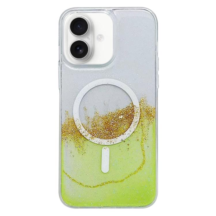 For iPhone 16 Gilding MagSafe Hybrid Clear TPU Phone Case