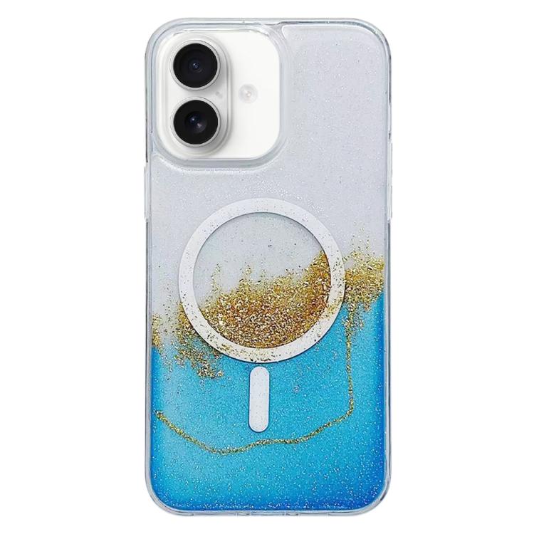 For iPhone 16 Gilding MagSafe Hybrid Clear TPU Phone Case