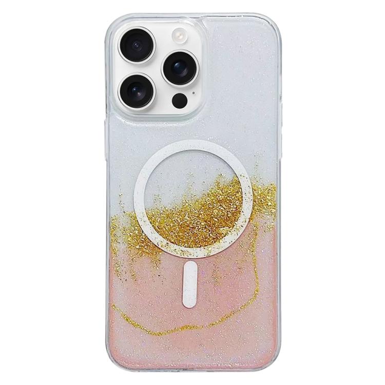 For iPhone 16 Pro Gilding MagSafe Hybrid Clear TPU Phone Case
