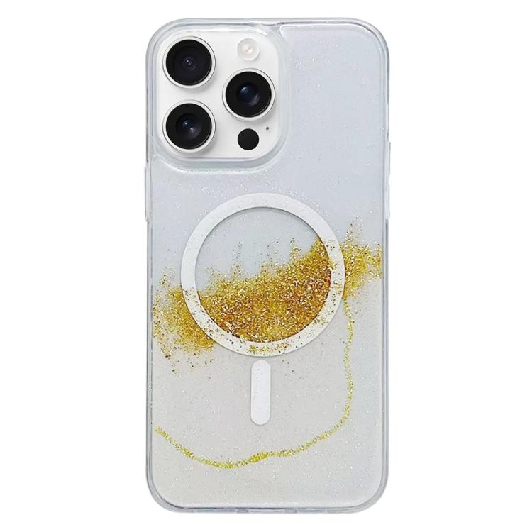 For iPhone 16 Pro Gilding MagSafe Hybrid Clear TPU Phone Case