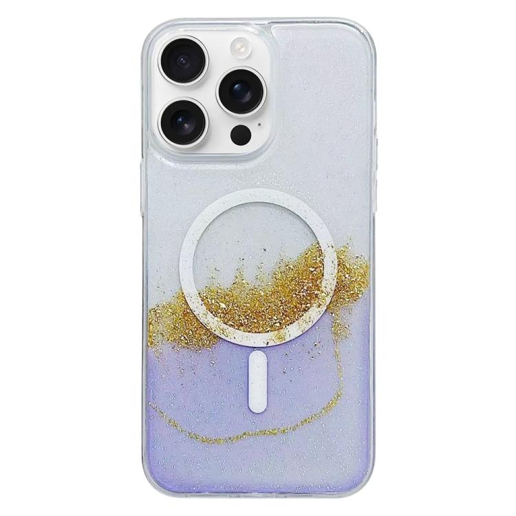 For iPhone 16 Pro Gilding MagSafe Hybrid Clear TPU Phone Case