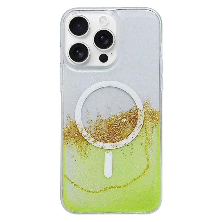 For iPhone 16 Pro Gilding MagSafe Hybrid Clear TPU Phone Case