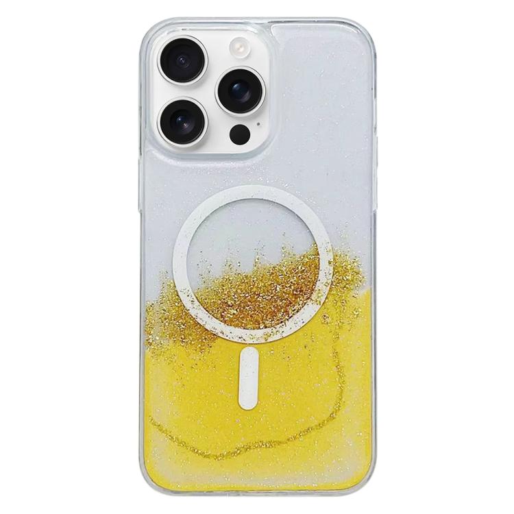 For iPhone 16 Pro Gilding MagSafe Hybrid Clear TPU Phone Case