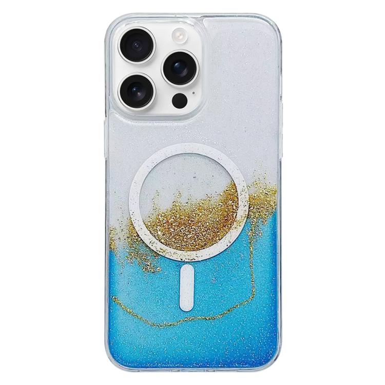 For iPhone 16 Pro Gilding MagSafe Hybrid Clear TPU Phone Case
