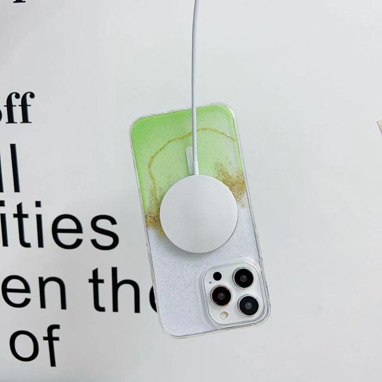 For iPhone 16 Gilding MagSafe Hybrid Clear TPU Phone Case
