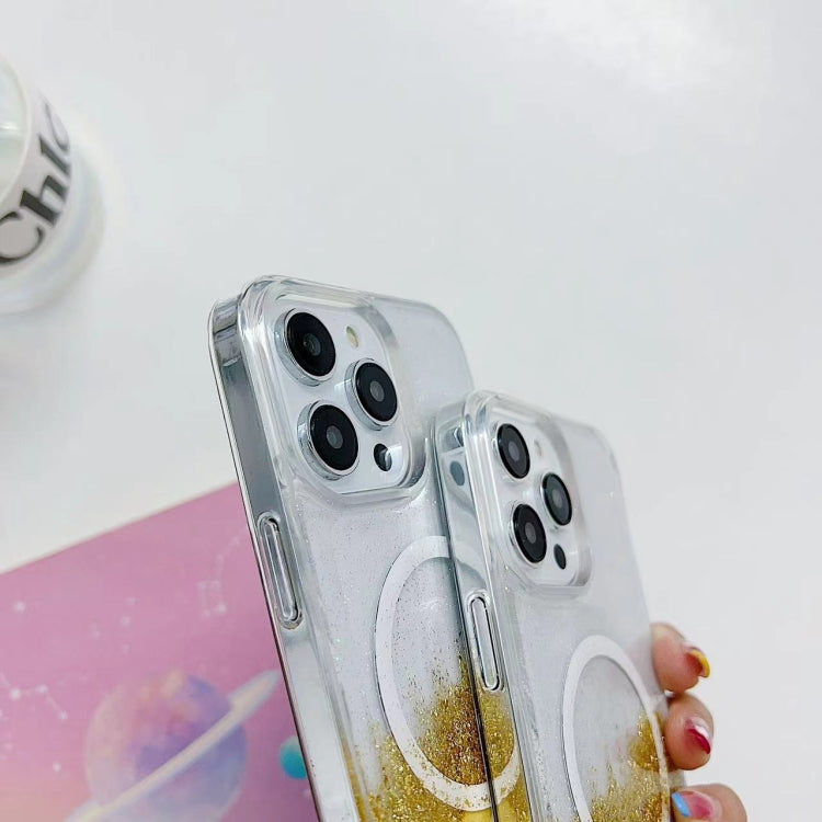 For iPhone 16 Gilding MagSafe Hybrid Clear TPU Phone Case