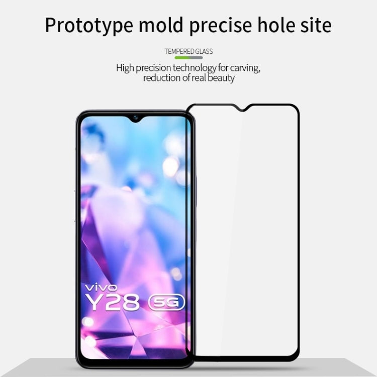 For vivo Y28 5G PINWUYO 9H 2.5D Full Screen Tempered Glass Film - Black