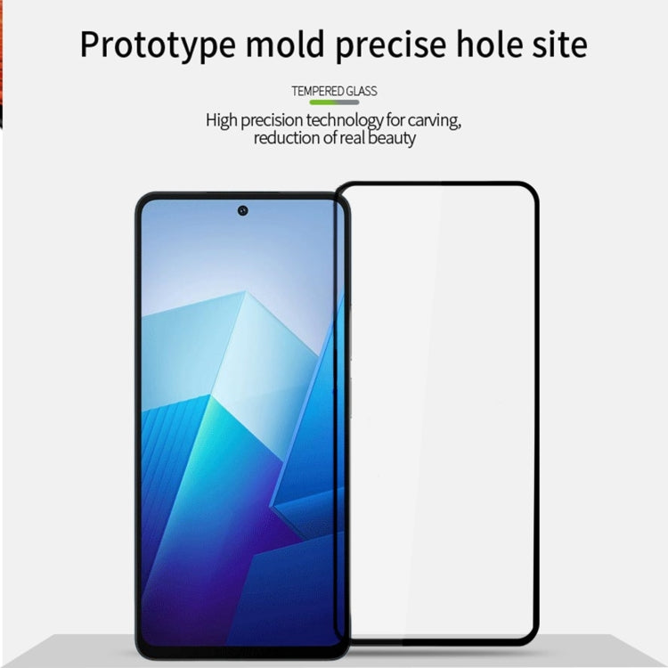 For vivo iQOO Z7X PINWUYO 9H 2.5D Full Screen Tempered Glass Film - Black