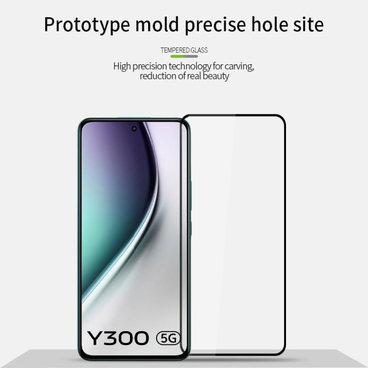 For vivo Y300 PINWUYO 9H 2.5D Full Screen Tempered Glass Film - Black