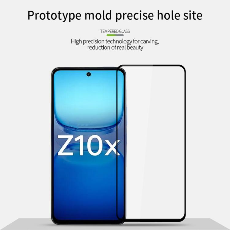 For vivo iQOO Z10x PINWUYO 9H 2.5D Full Screen Tempered Glass Film - Black