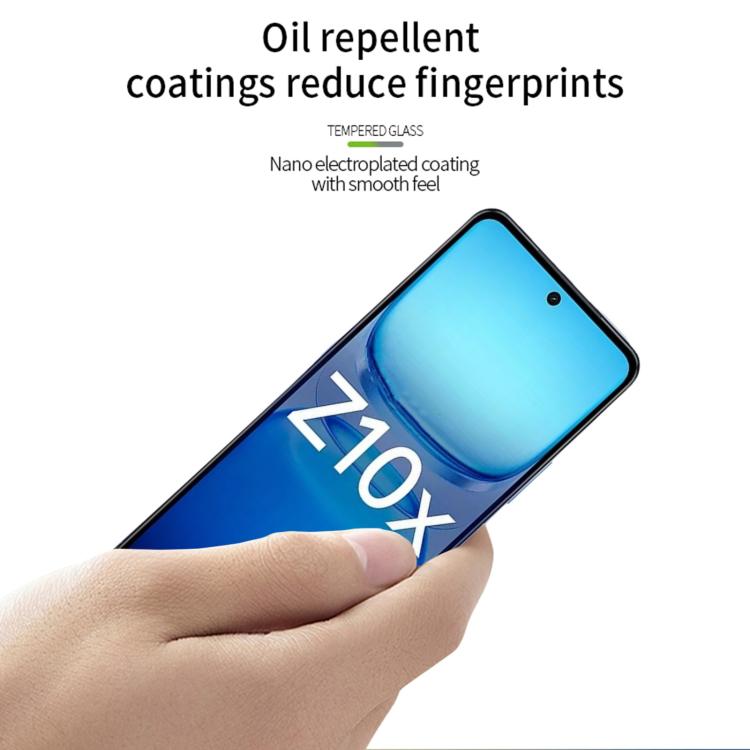 For vivo iQOO Z10x PINWUYO 9H 2.5D Full Screen Tempered Glass Film - Black