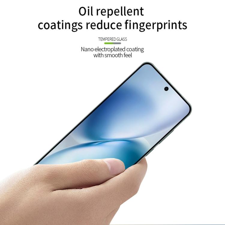 For vivo X200s PINWUYO 9H 2.5D Full Screen Tempered Glass Film - Black