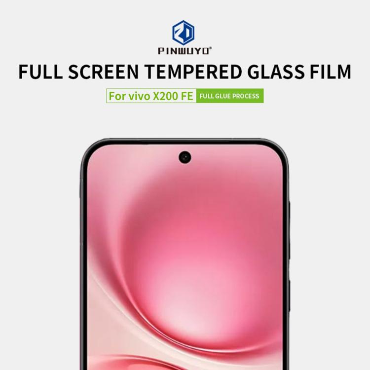 For vivo X200 FE PINWUYO 9H 2.5D Full Screen Tempered Glass Film - Black