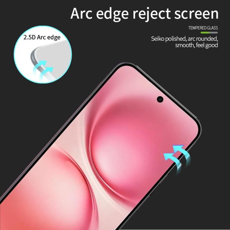 For vivo X200 FE PINWUYO 9H 2.5D Full Screen Tempered Glass Film - Black