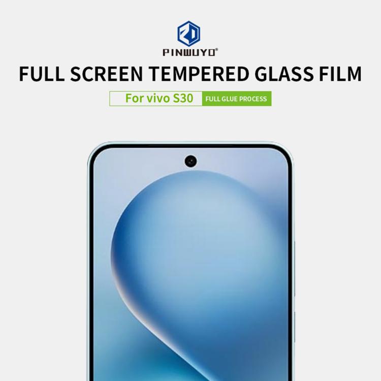 For vivo S30 PINWUYO 9H 2.5D Full Screen Tempered Glass Film - Black
