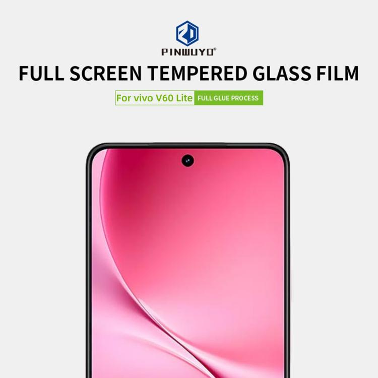 For vivo V60 Lite Global PINWUYO 9H 2.5D Full Screen Tempered Glass Film - Black