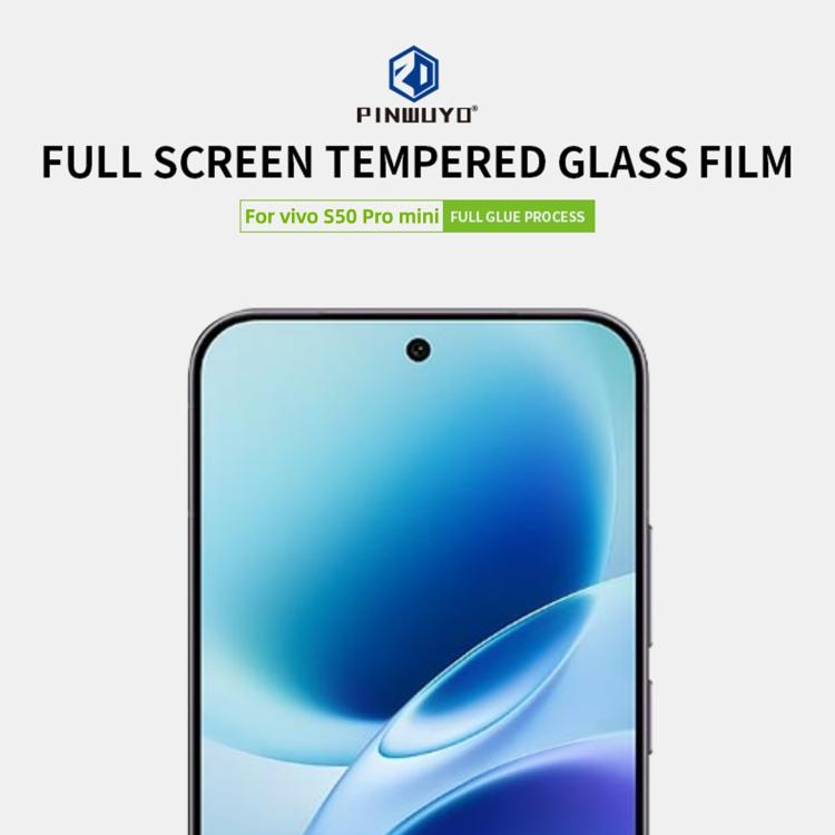 For vivo S50 Pro mini Unlock PINWUYO 9H 2.5D Full Screen Tempered Glass Film - Black