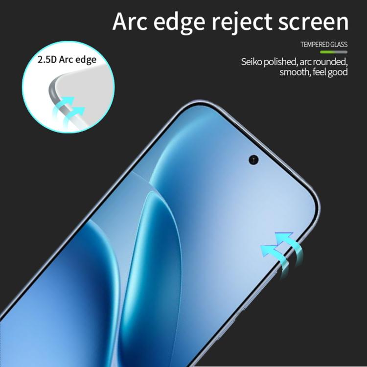 For vivo iQOO Z11 Turbo Unlock PINWUYO 9H 2.5D Full Screen Tempered Glass Film - Black