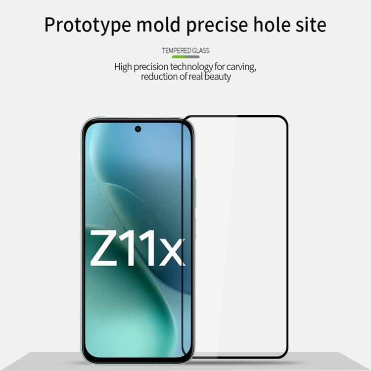 For vivo iQOO Z11x PINWUYO 9H 2.5D Full Screen Tempered Glass Film - Black
