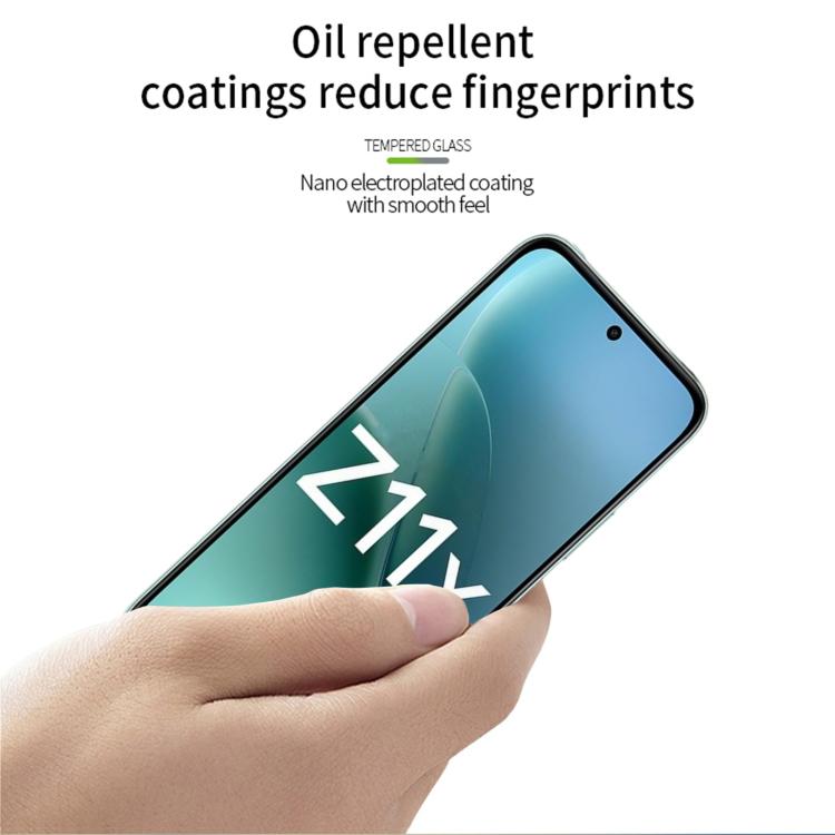 For vivo iQOO Z11x PINWUYO 9H 2.5D Full Screen Tempered Glass Film - Black