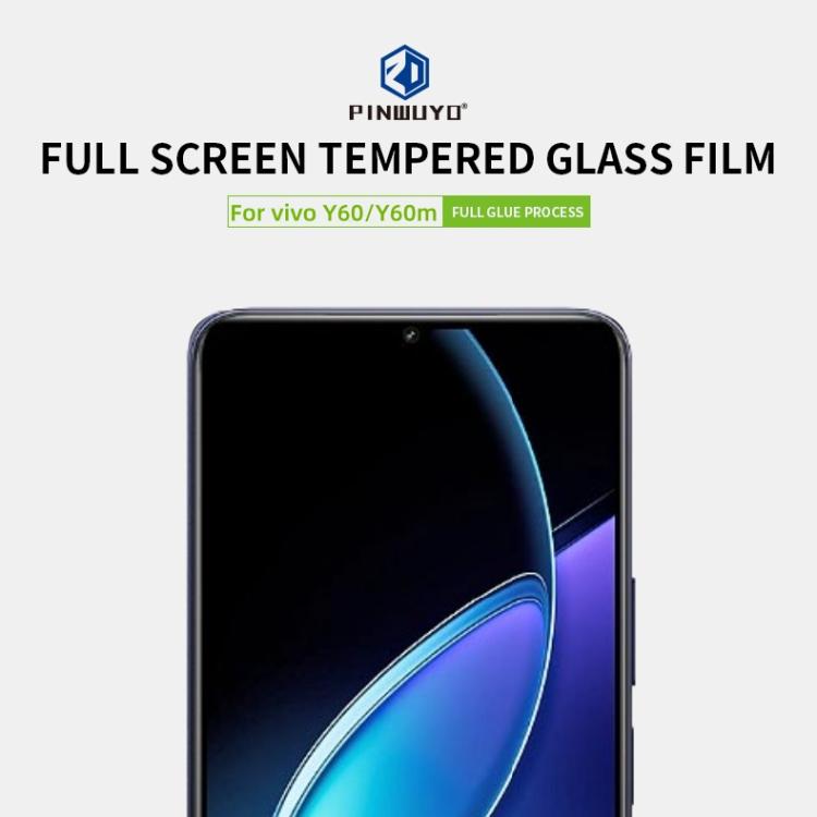 For vivo Y60 / Y60m 5G PINWUYO 9H 2.5D Full Screen Tempered Glass Film - Black