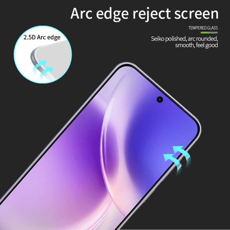 For vivo X300 Unlock PINWUYO 9H 2.5D Full Screen Tempered Glass Film - Black