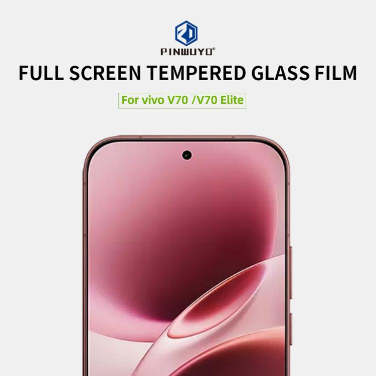 For vivo V70 / V70 Elite Unlock PINWUYO 9H 2.5D Full Screen Tempered Glass Film - Black