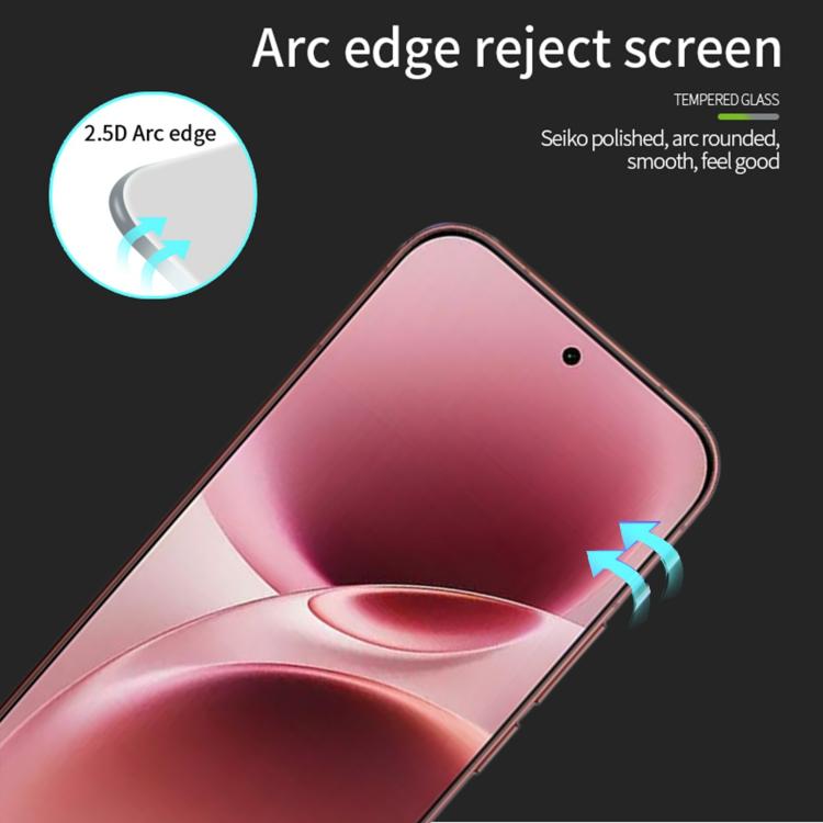 For vivo V70 / V70 Elite Unlock PINWUYO 9H 2.5D Full Screen Tempered Glass Film - Black