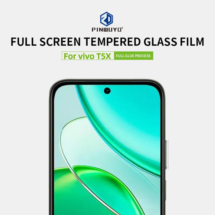 For vivo T5X PINWUYO 9H 2.5D Full Screen Tempered Glass Film - Black
