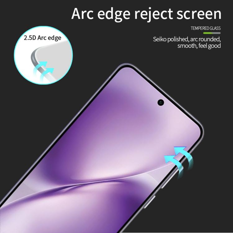 For vivo X200T 5G Unlock PINWUYO 9H 2.5D Full Screen Tempered Glass Film - Black