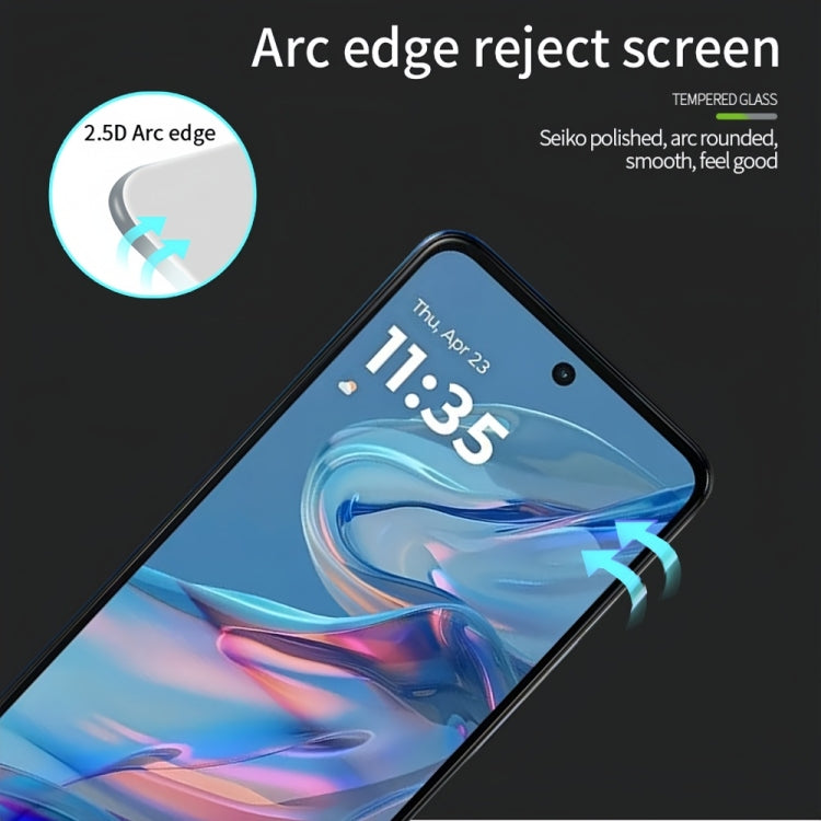 For Motorola Moto G45 PINWUYO 9H 2.5D Full Screen Tempered Glass Film - Black