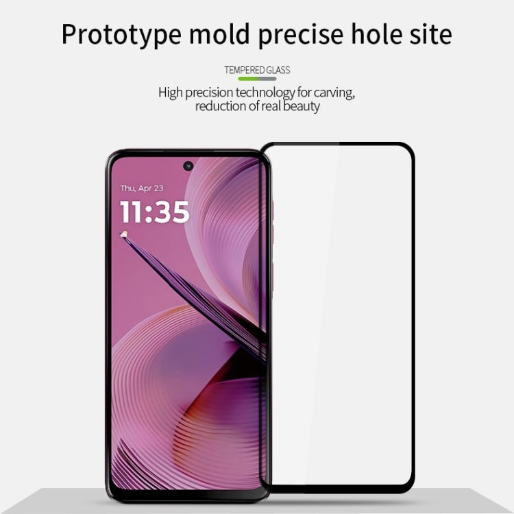 For Motorola Moto G55 PINWUYO 9H 2.5D Full Screen Tempered Glass Film - Black