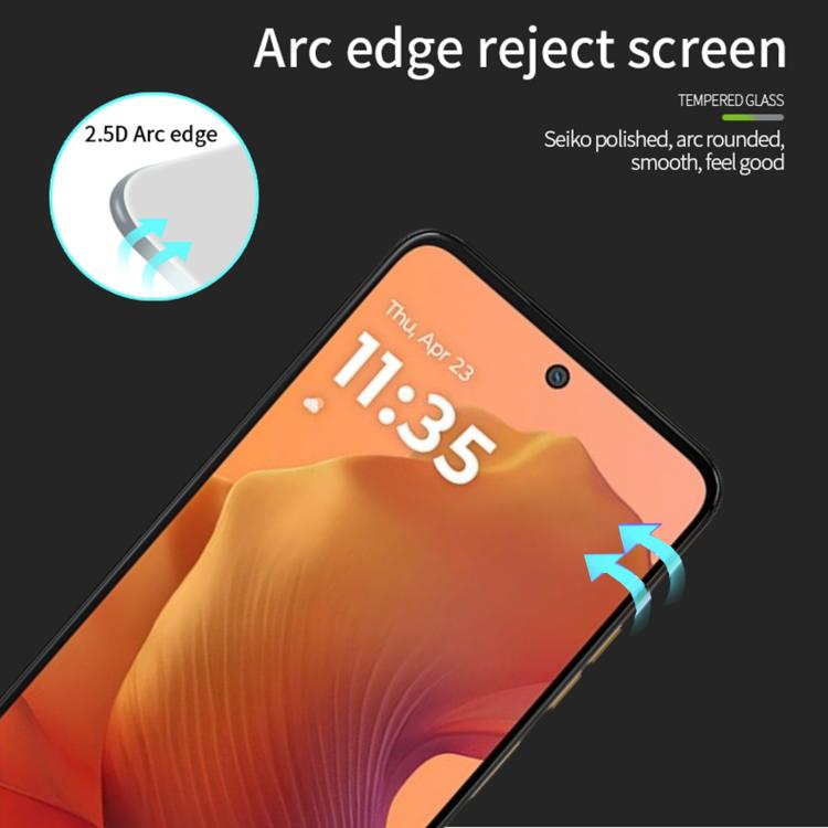 For Moto G05 / E15 / G15 / G15 Power PINWUYO 9H 2.5D Full Screen Tempered Glass Film - Black