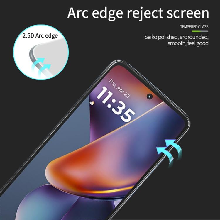 For Motorola Moto G 2025 PINWUYO 9H 2.5D Full Screen Tempered Glass Film - Black