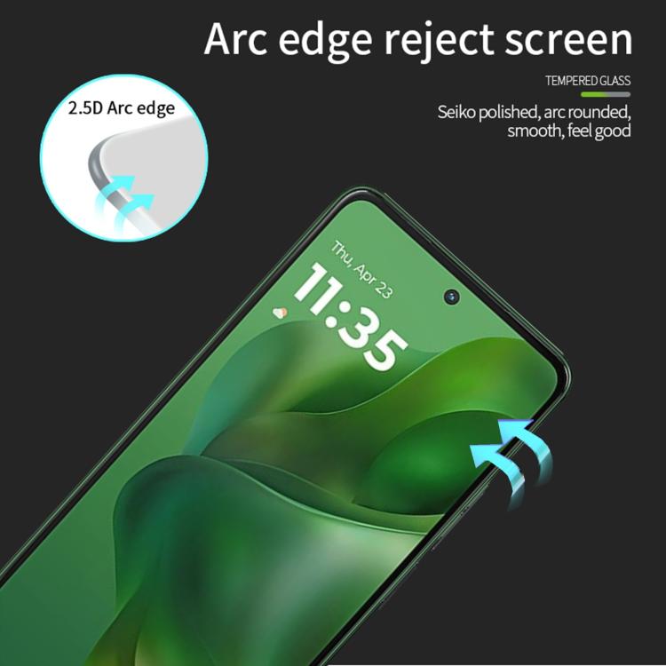 For Motorola Moto G Power 2025 PINWUYO 9H 2.5D Full Screen Tempered Glass Film - Black