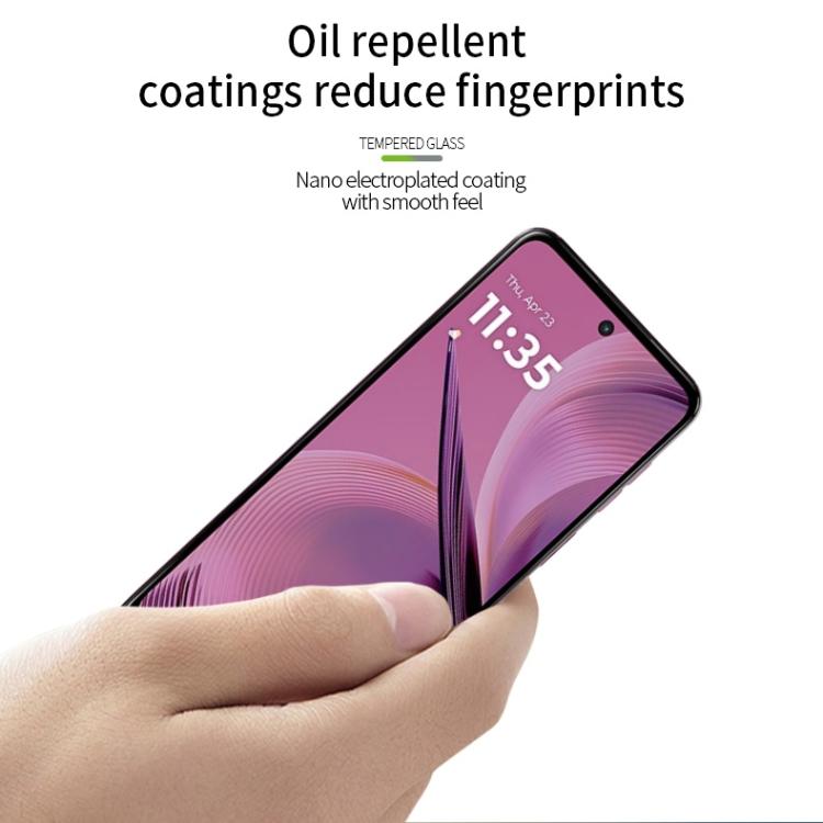 For Motorola Moto G66J / G66Y PINWUYO 9H 2.5D Full Screen Tempered Glass Film - Black