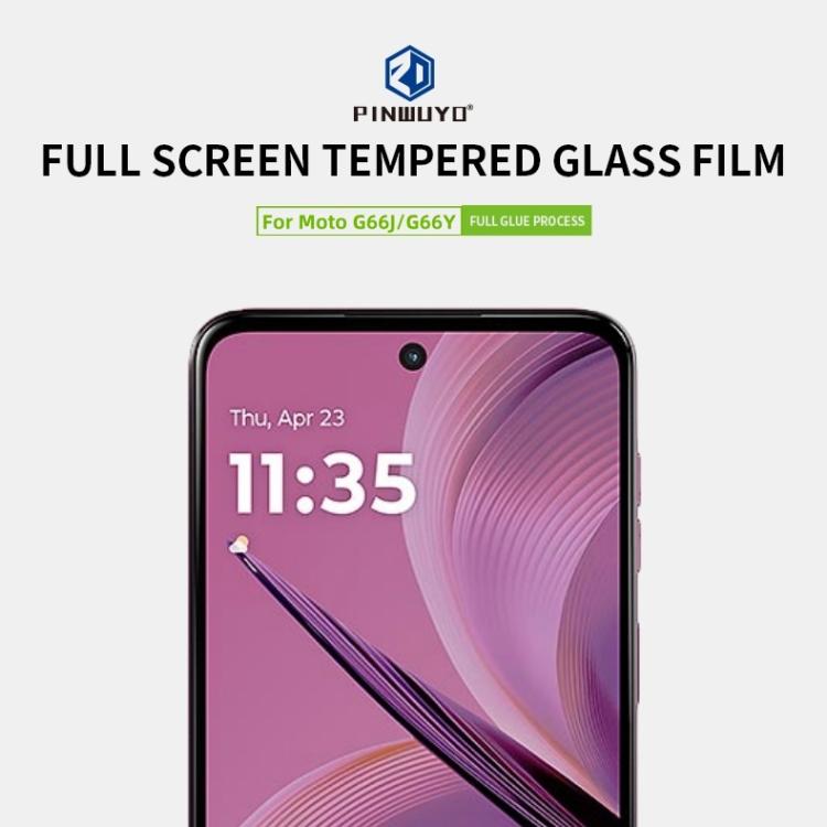 For Motorola Moto G66J / G66Y PINWUYO 9H 2.5D Full Screen Tempered Glass Film - Black