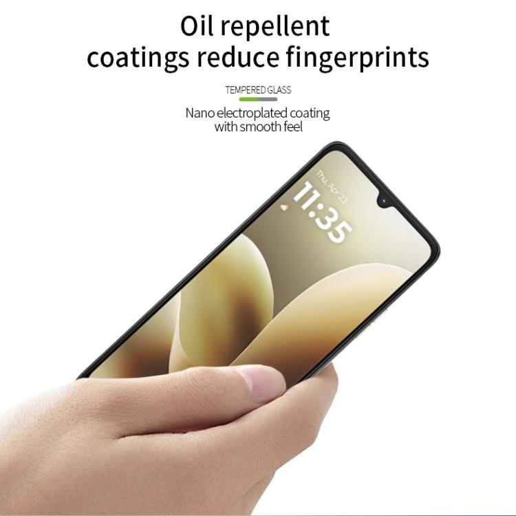 For Motorola Moto G06 / G06 Power PINWUYO 9H 2.5D Full Screen Tempered Glass Film - Black