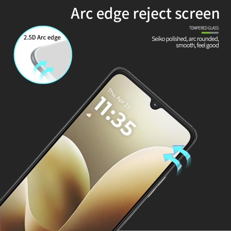 For Motorola Moto G06 / G06 Power PINWUYO 9H 2.5D Full Screen Tempered Glass Film - Black