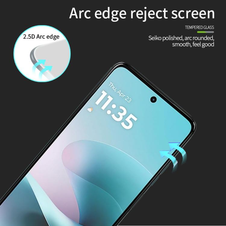 For Motorola Moto G67 Power PINWUYO 9H 2.5D Full Screen Tempered Glass Film - Black