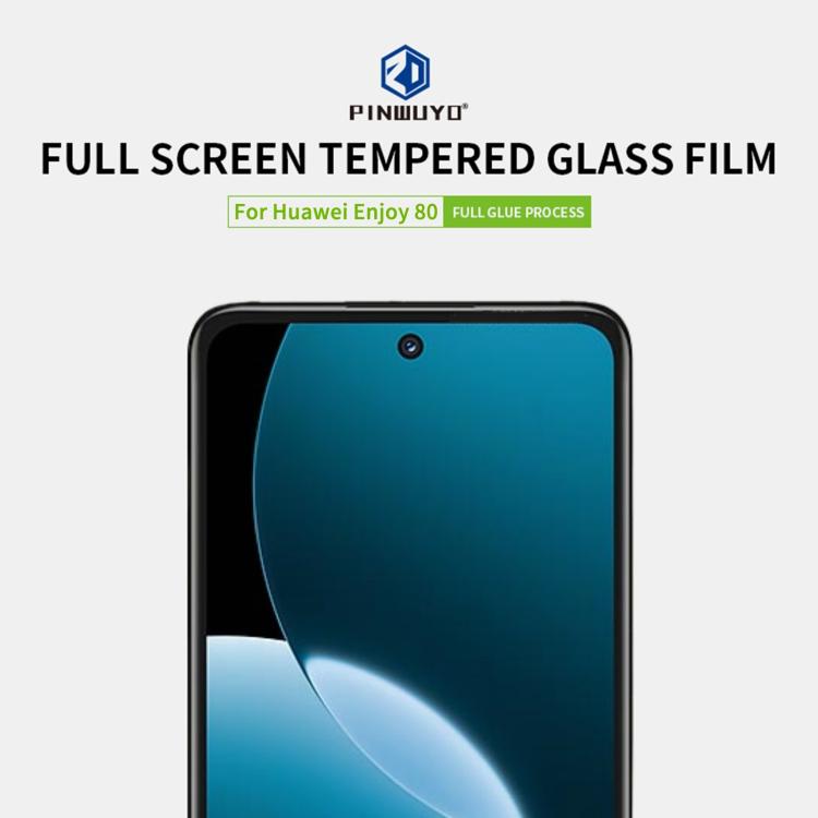 For Huawei Enjoy 80 PINWUYO 9H 2.5D Full Screen Tempered Glass Film - Black
