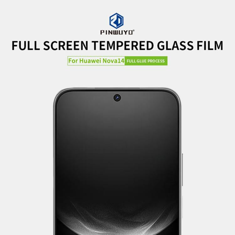 For Huawei nova 14 PINWUYO 9H 2.5D Full Screen Tempered Glass Film - Black